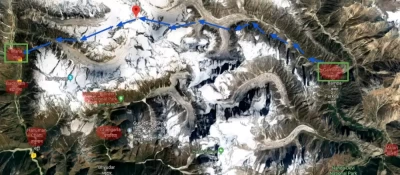 Gupt Khal Trek Route from Ghamshali