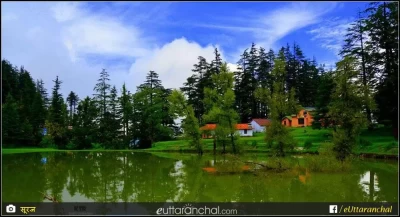 A Beautiful view of Dak banglow, Gwaldam, Chamoli.