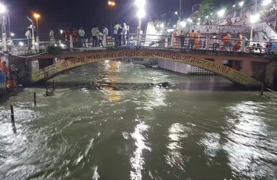 Early morning view of Har-ki-Pauri Haridwar.