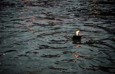 Worship is a way of seeing the world in the light of God. This photo was taken in Haridwar at Har-ki-Pauri during Ganga Aarti.