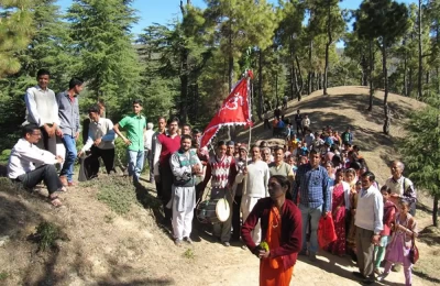 Festival celebrations by locals