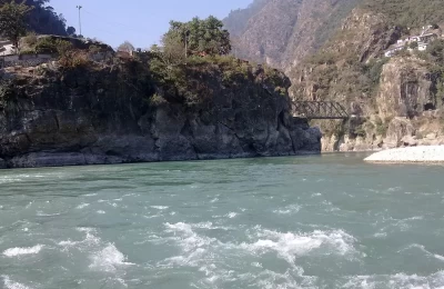 This photo shows pure and almighty ganga near karanprayag . Here itâ€™s called as alaknanda.