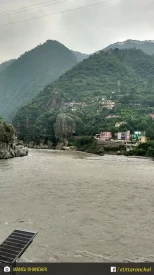 Karnprayag sangam - confluence of the Alaknanda, and Pindar River. कर्णप्रयाग संगम - अलकनंदा और पिंडर नदी का संगम.