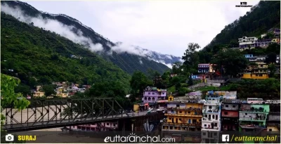 Karnprayag during monsoon.