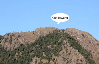 KartikSwami Temple as seen from Kanakchauri