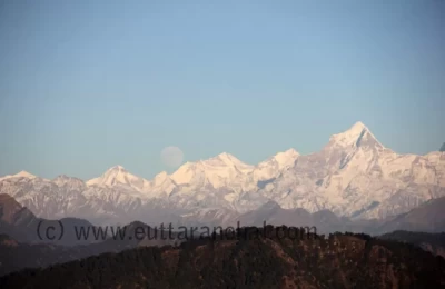 View of Himalayan Ranges from the trek