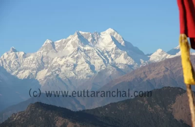 View of Chaukhamba from Temple