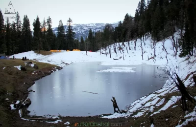 Juda ka Talab lake after fresh snofall.