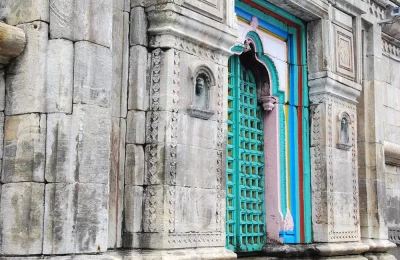 Closed doors of Kedarnath temple after June 2013 disaster.