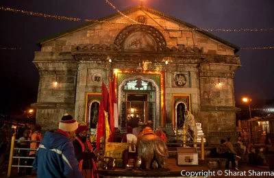 Evening view of Kedarnath Temple