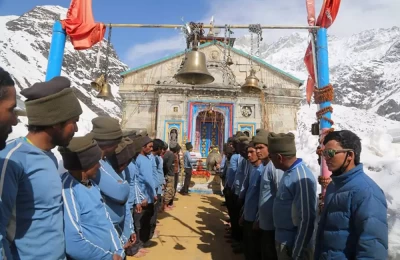 NIM Team in front of Kedarnath Temple