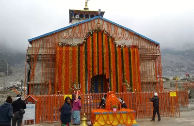 Kedarnath dham on the first day.