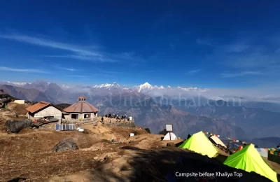 Campsite before Khaliya Top