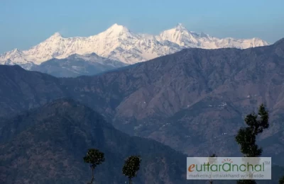 Himalayas as seen from Khirsu