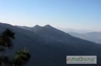 Pauri as seen from Khirsu Road