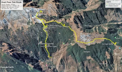 Kuari Pass Trekking Map