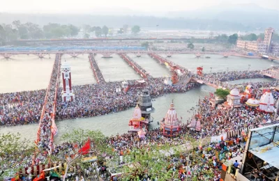 Haridwar Hari ki Pauri during Kumbh Mela Shahi Snan