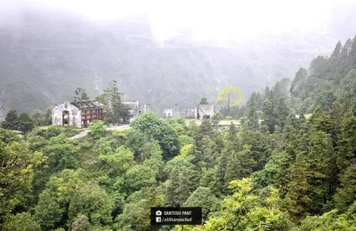 Distant view of Lambi Dehar Mines, Mussoorie