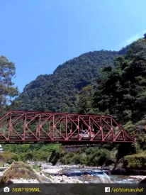 A beautiful bridge across the river in Maldevta Dehradun.