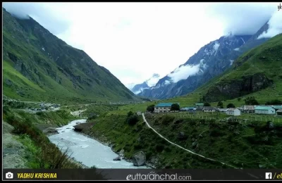 View Of Mana Village near Badrinath Shrine, Chamoli Uttarakhand