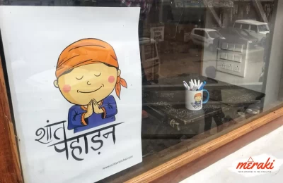 Nanda welcomes you to the shop