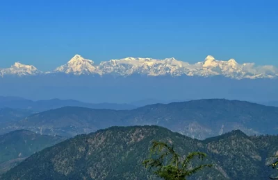 Himalayan Range as seen from Mukteshwar