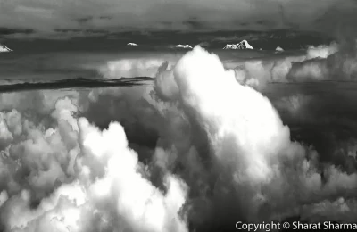A view from PWD Mukteshwar Guest House, Nanda Devi (25646), Nandkot (6926 m) Nandaghumti (6380), Trishul â€“ Pancha chuli are clear from the PWD Guest House at Mukteshwar. Though rare, but it can be cited only during clear weather condition.