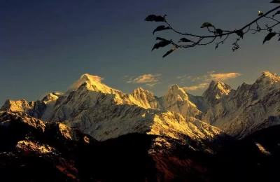 Majestic view of Panchachuli peaks from Munsiyari.