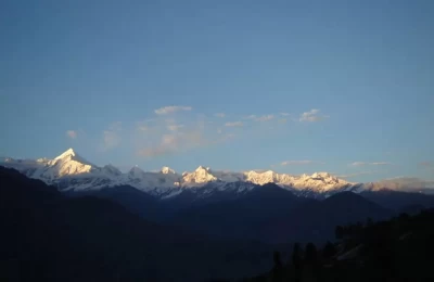 The five tips of Nanda Devi as seen from Munsiyari.