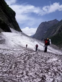 Trekking to Nanda Devi East Base Camp near Rilcote, Munsiyari.
