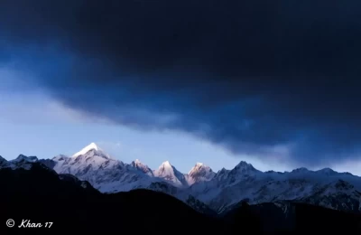 Beautiful view of panchachuli peaks from munsiyari
