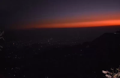 Magnificent sunset view from Mussoorie