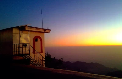Sunrise view from Mall Road, Mussoorie Hotel.