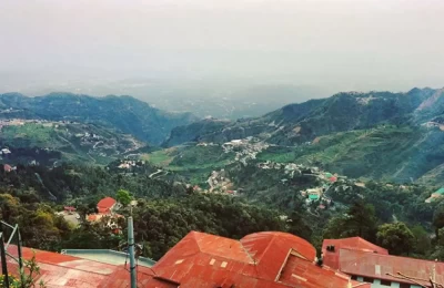 Lush green hills of Mussoorie at the time of Monsoon season