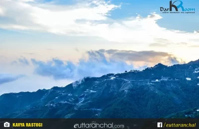A beautiful view of Mussoorie Hills.