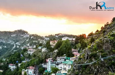 A beautiful view of Mussoorie town.
