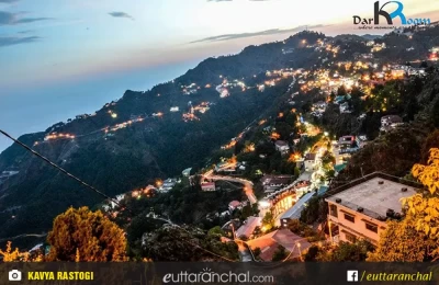 Amazing night shot of Mussoorie