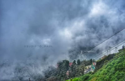 Mussoorie under the blanket of Mist.