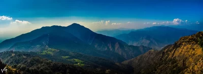Panoramic view of beautiful Hills in Mussoorie.