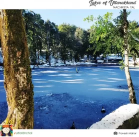 Nachiketa Tal Lake in Winters after snowfall