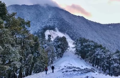 Nag Tibba during snowfall