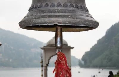 Naina Devi temple bell at Nainital.