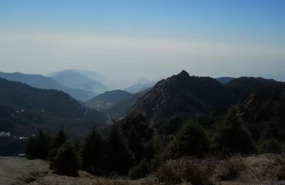 Scenic view of Hills in Nainital as seen from China Peak, Nainital