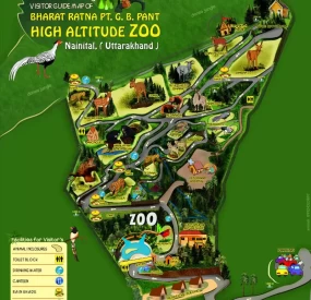 Tourist Guide Map of Nainital High Altitude Zoo