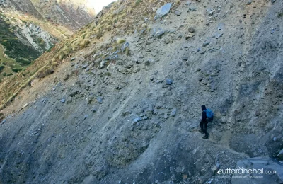 Landslide near Naspanpata