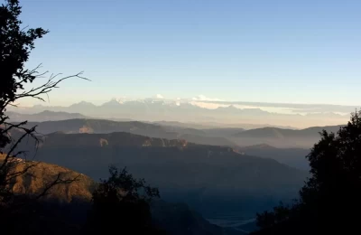 Himalayas during evening in Pangot