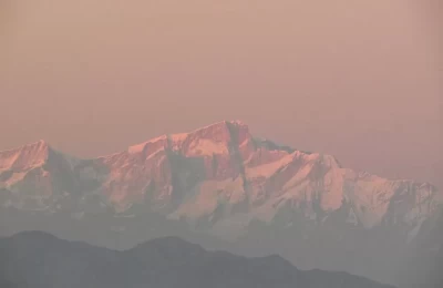 Himalayas from Pauri Garhwal.