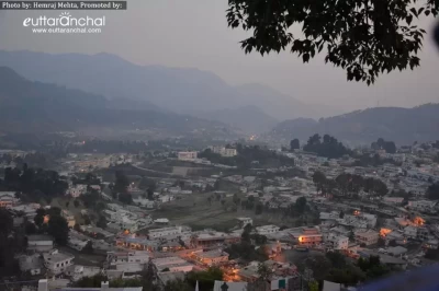 Evening view of Pithoragarh City.