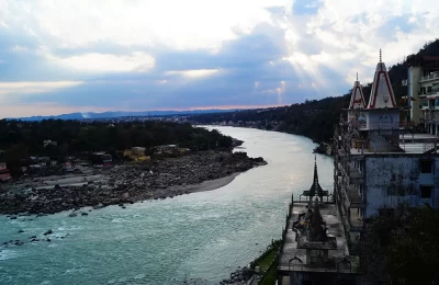 just before sunset rishikesh looks like this