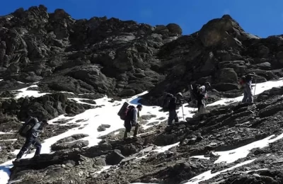 Trekkers during Ronti Trek
